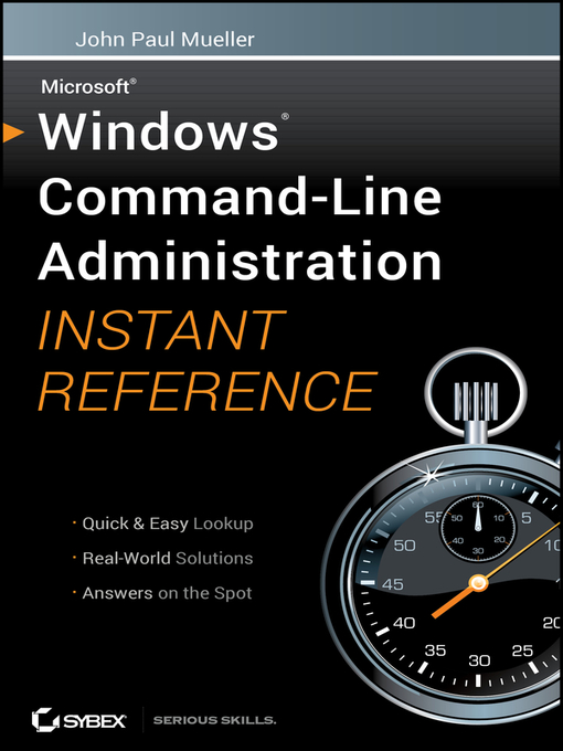 Cover image for Windows Command Line Administration Instant Reference